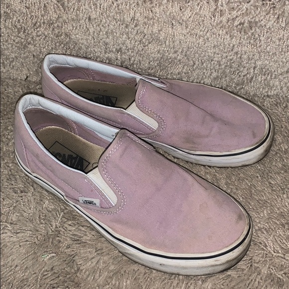 Lavender Slip On Vans - Picture 1 of 3